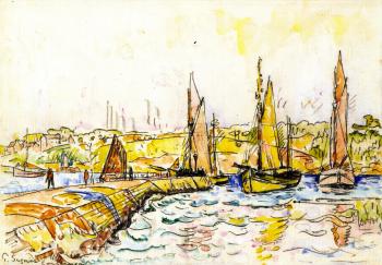 (image for) Handmade oil painting Copy paintings of famous artists Paul Signac paintings, Concarneau